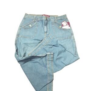 Gloria vanderbilt indigo denim tapered 3/4 pants Sz 14